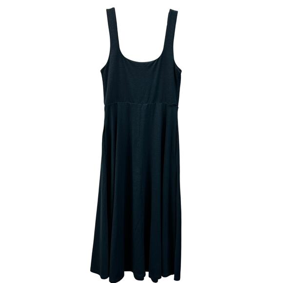 Quince Flowknit Breeze Fit & Flare Dress Navy Med - Picture 3 of 15